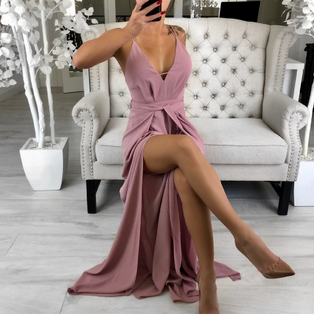 REPOSH - COLETTE Rose Slit Jumpsuit